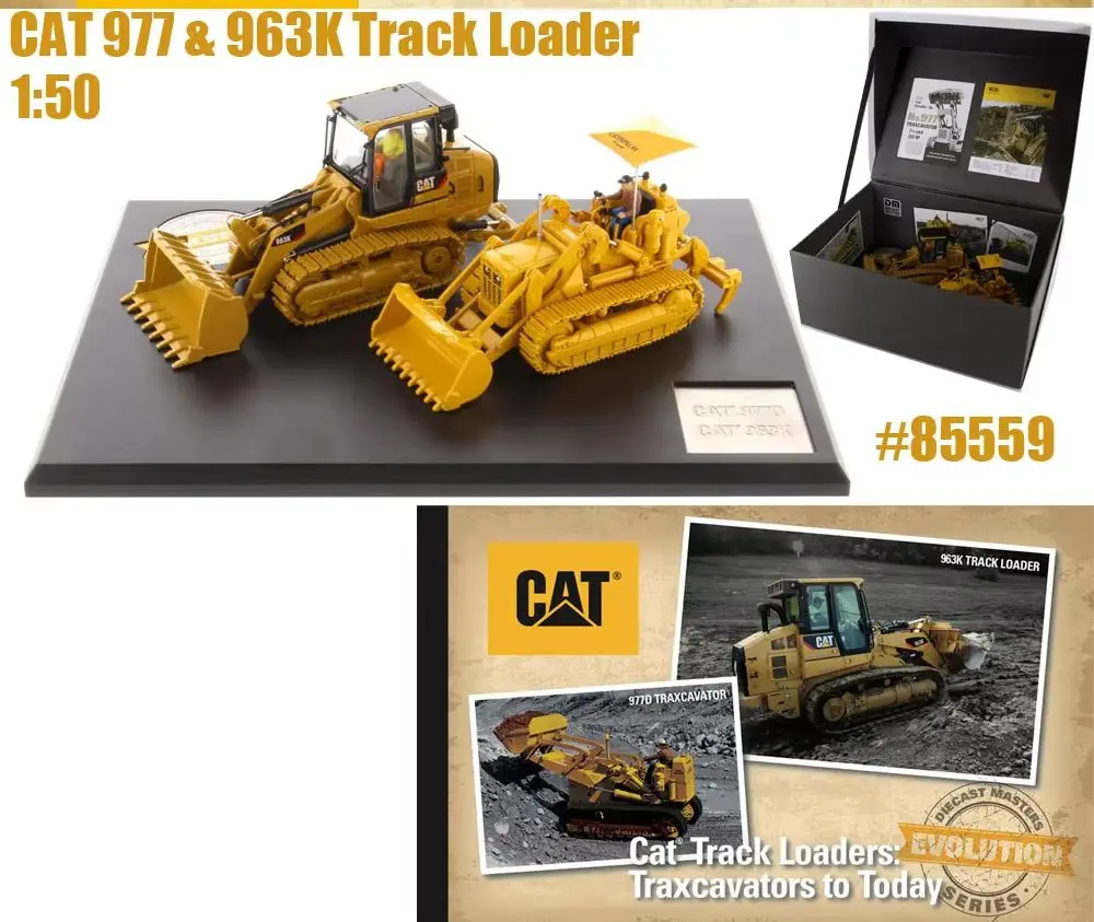 Новый тракскоатор CAT 977D CAT 963K в масштабе DM 1/50 (Circa 1955-1960 и ток) от Diecast Masters для коллекции 85559
Новый тракскоатор CAT 977D CAT 963K в масштабе DM 1/50 (Circa 1955-1960 и ток) от Diecast Masters для коллекции 85559