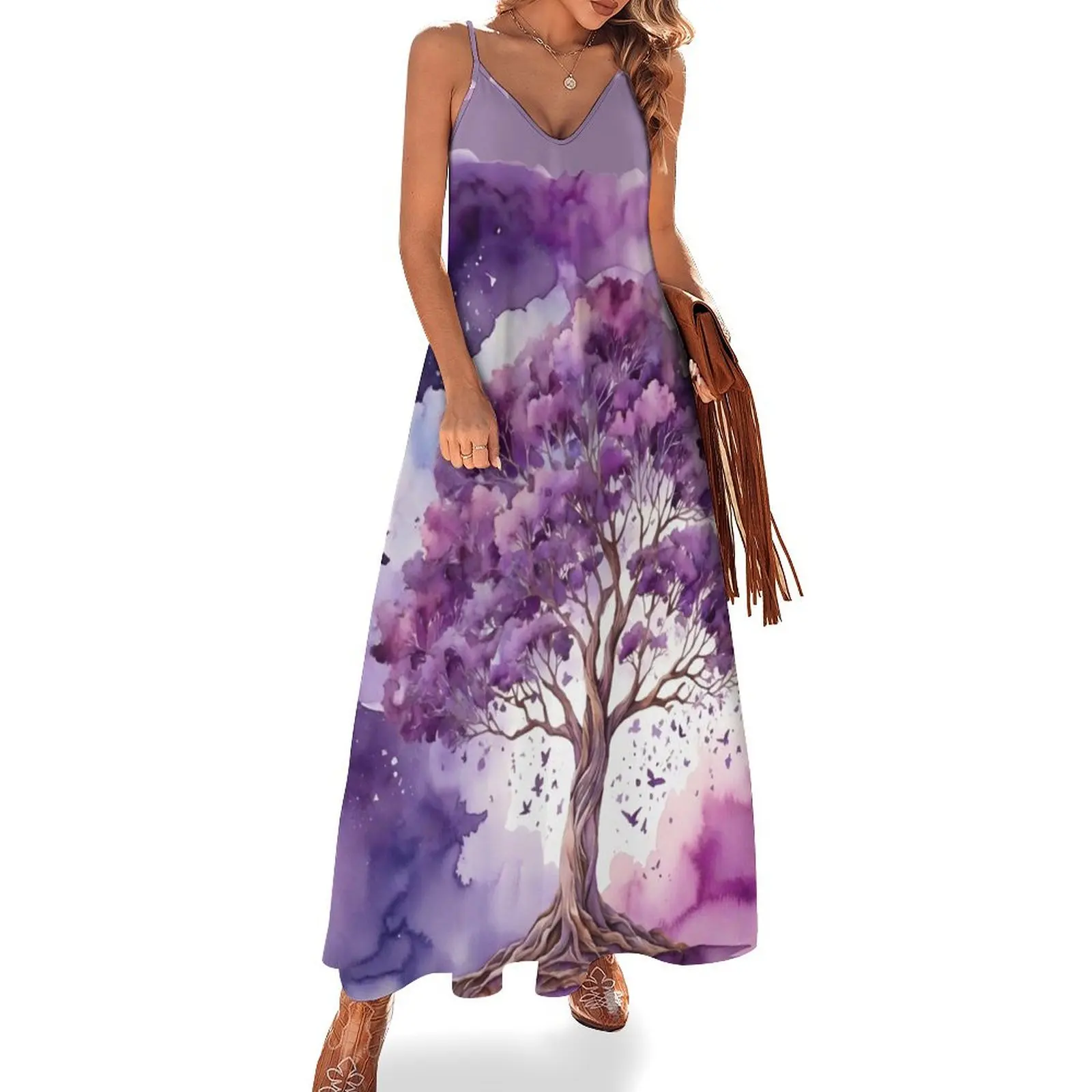 A tree of life drawn with watercolor technique Sleeveless Dress dresses for official occasions elegant women's sets Dress
A tree of life drawn with watercolor technique Sleeveless Dress dresses for official occasions elegant women's sets Dress