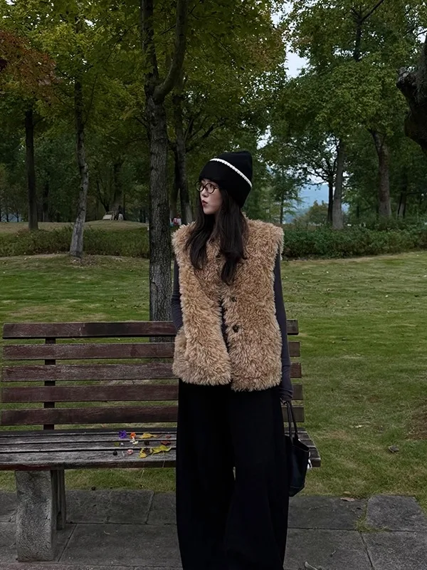 Korean Sle Women's Faux Lamb Fur Vest Autumn Winter New Sle Anti-Aging Unique Beautiful Plu Jaet Tea
Korean Sle Women's Faux Lamb Fur Vest Autumn Winter New Sle Anti-Aging Unique Beautiful Plu Jaet Tea