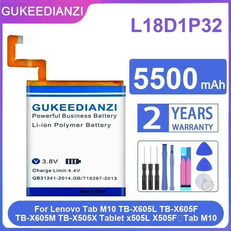 L18D1P32 Reliable Power Tablet Battery 5500Mah For Lenovo Tab M10 TB-X605L TB-X605F TB-X605M TB-X505X X505l X505F
L18D1P32 Reliable Power Tablet Battery 5500Mah For Lenovo Tab M10 TB-X605L TB-X605F TB-X605M TB-X505X X505l X505F