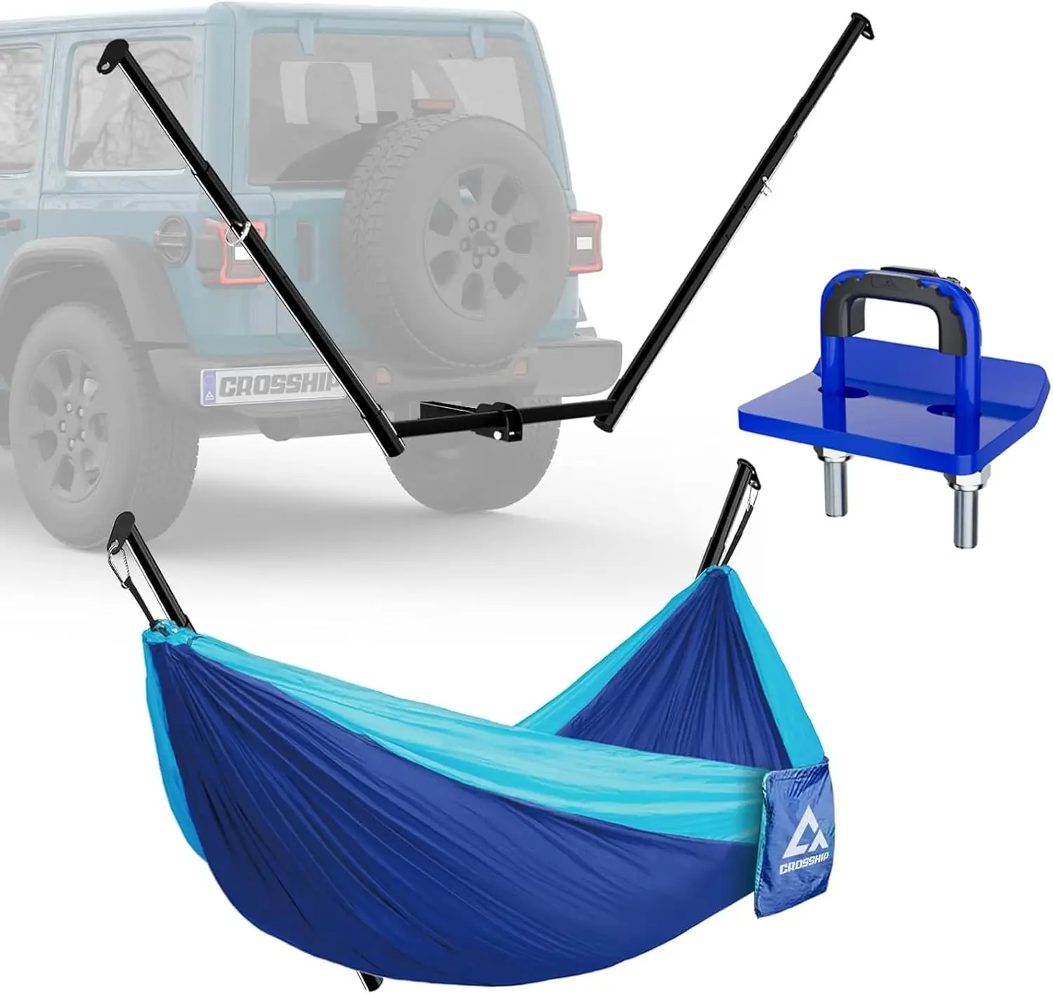 Hitch Mount Hammo With 1 Parachute Bed (Hammock),Fits 2'' Receiver With Anti Rattle Clamp, Heavy Duty Hitch Stabilizer Easy
Hitch Mount Hammo With 1 Parachute Bed (Hammock),Fits 2'' Receiver With Anti Rattle Clamp, Heavy Duty Hitch Stabilizer Easy