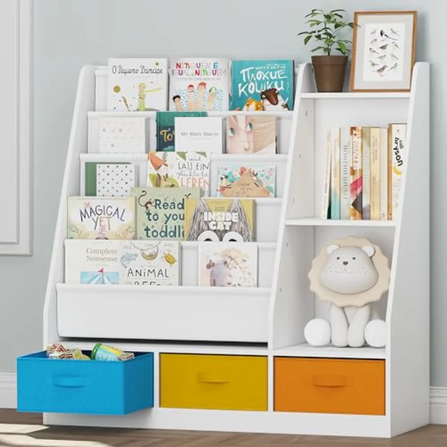 UTEX 5-уровневая книжная полка на слинге с ящиками для хранения, деревянный книжный шкаф, книжная полка Монтессори для малышей, комнаты, спальни и медсестры
UTEX 5-уровневая книжная полка на слинге с ящиками для хранения, деревянный книжный шкаф, книжная полка Монтессори для малышей, комнаты, спальни и медсестры