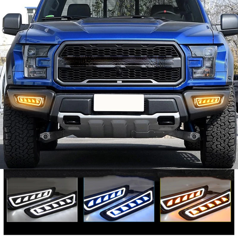 2 Pieces LED Daytime Running Lights Turn Signal Yellow DRL 12V Fog Lamp Waterproof for Ford Raptor svt F-150 F150 2018 2019
2 Pieces LED Daytime Running Lights Turn Signal Yellow DRL 12V Fog Lamp Waterproof for Ford Raptor svt F-150 F150 2018 2019