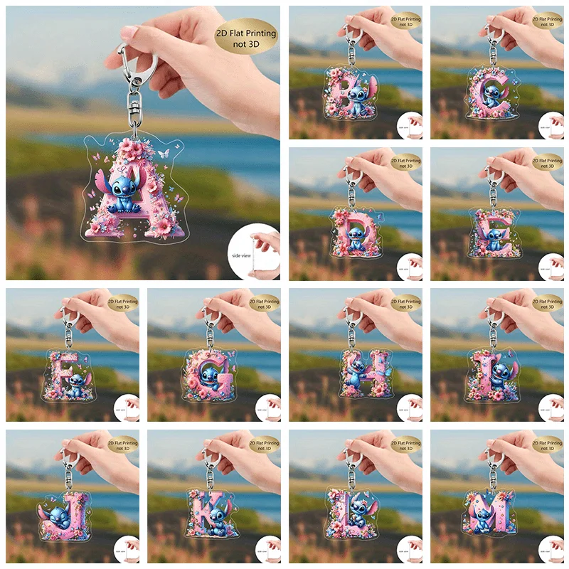 Disney Lilo & Stitch Animated Cartoon Character 2D Keychain Set 26 Floral Acrylic Letters 'A-Z' Collectible Theme Park Souvenir
Disney Lilo & Stitch Animated Cartoon Character 2D Keychain Set 26 Floral Acrylic Letters 'A-Z' Collectible Theme Park Souvenir