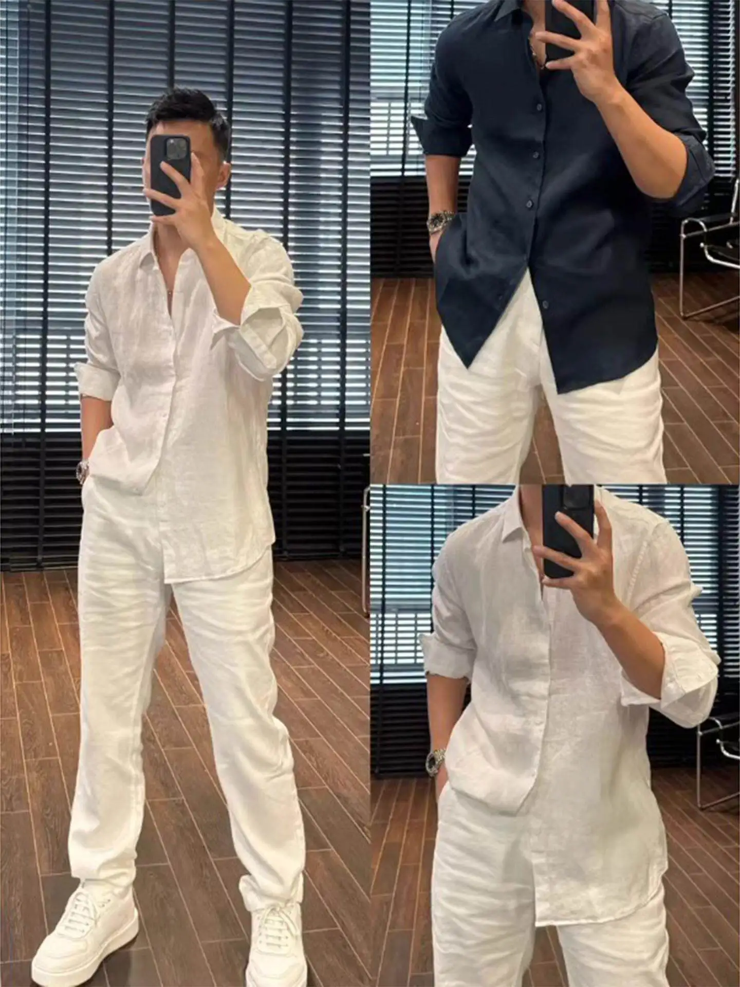 Natural Linen Shirt Men's Summer Thin Sun Protection Outerwear Luxury Ice Silk Cotton Linen Long Sleeve Neck Citywalk
Natural Linen Shirt Men's Summer Thin Sun Protection Outerwear Luxury Ice Silk Cotton Linen Long Sleeve Neck Citywalk