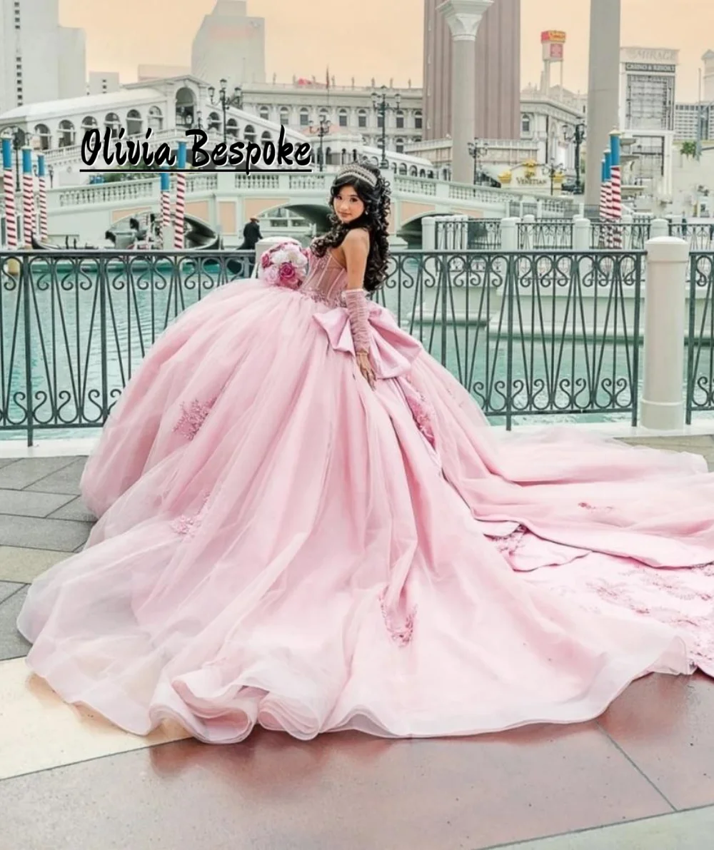 Cut Light Pink Tulle 15 Years Old Quinceanera Dresses 2026 With Gloves Beaded Appliques Mexican Birthday Ball Gown Customized
Cut Light Pink Tulle 15 Years Old Quinceanera Dresses 2026 With Gloves Beaded Appliques Mexican Birthday Ball Gown Customized