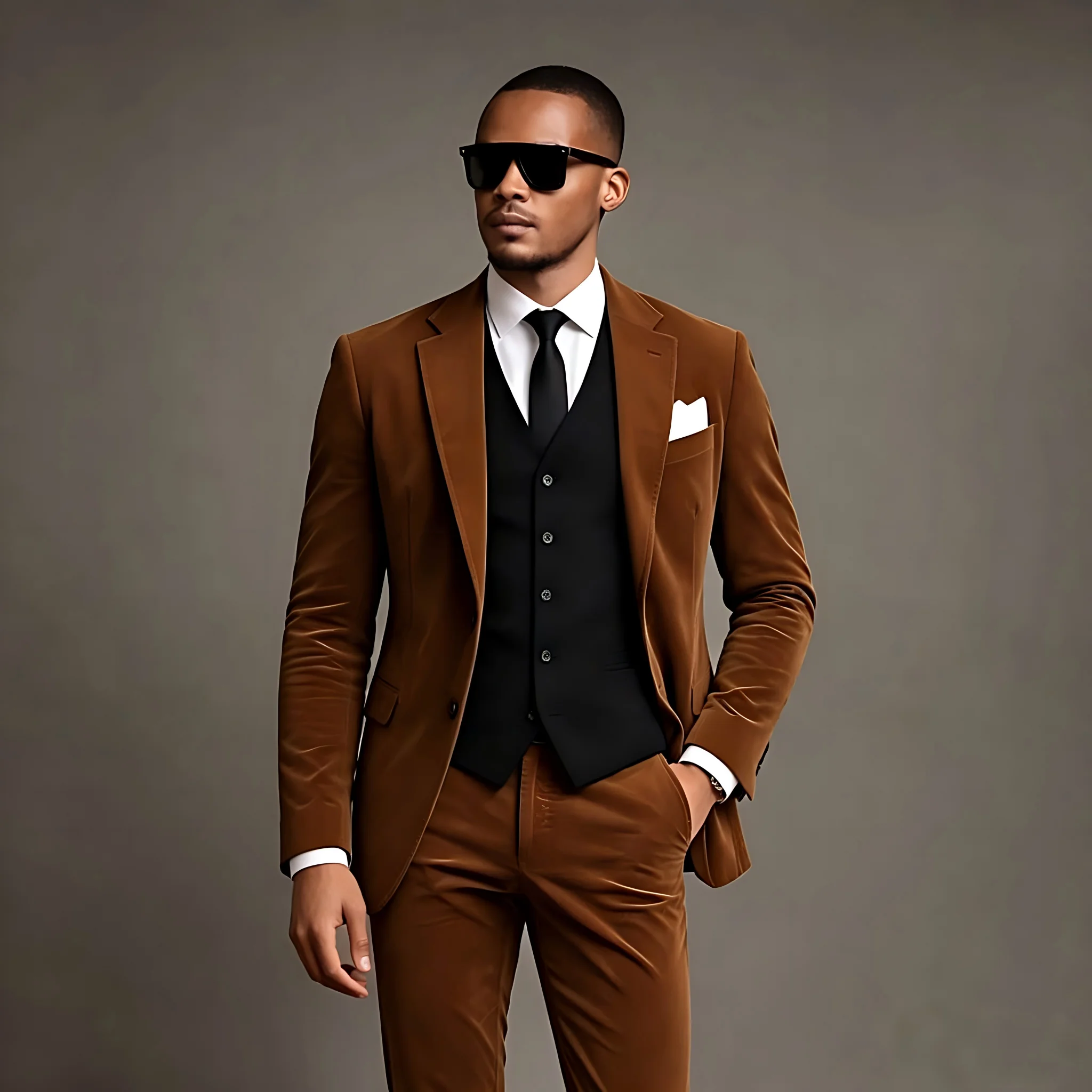 Brown Velvet And Black Formal Men Suit Groom Groomsman Wedding Party Prom Business Male Tuxedos 3 Piece Set Blazer Vest Pants
Brown Velvet And Black Formal Men Suit Groom Groomsman Wedding Party Prom Business Male Tuxedos 3 Piece Set Blazer Vest Pants
