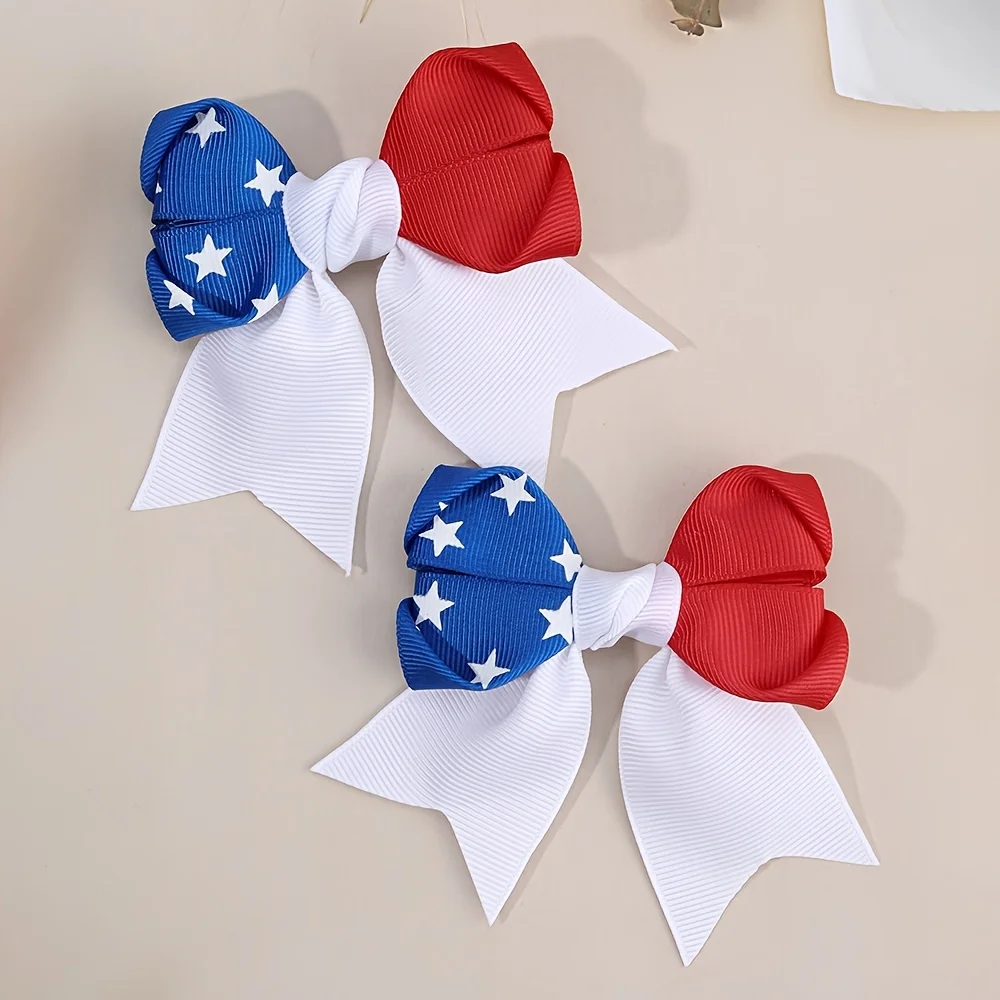 Ladies Independence Day Bow Hairpins 2 Packs, Mini Star Printed Hairpins, Hair Accessories for Party Dress, Independence Day, Gifts
Ladies Independence Day Bow Hairpins 2 Packs, Mini Star Printed Hairpins, Hair Accessories for Party Dress, Independence Day, Gifts