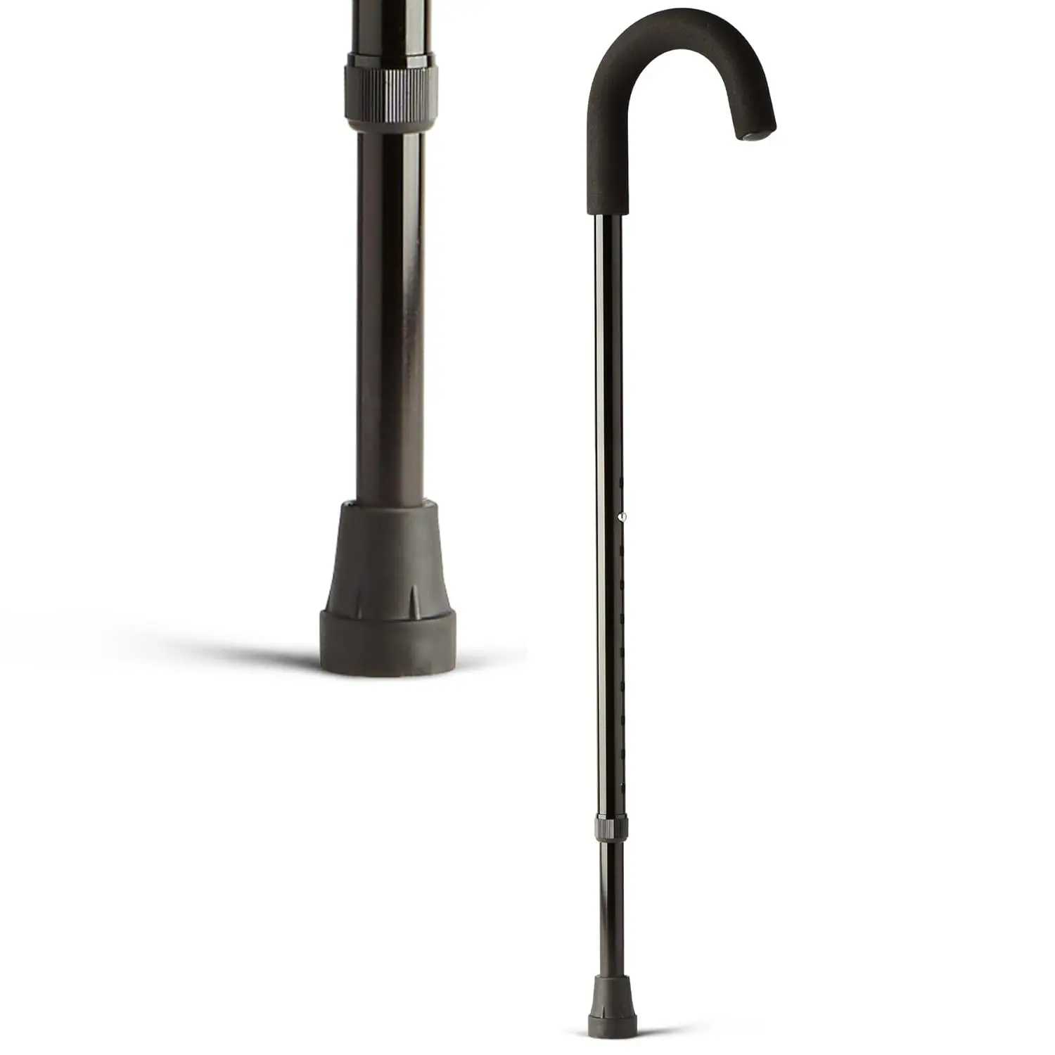 Lightweight Aluminum Cane, Adjustable 30-38", Supports 300 lbs, Ergonomic Handle, Rubber Tip, Walking Aid for Seniors & Recovery
Lightweight Aluminum Cane, Adjustable 30-38", Supports 300 lbs, Ergonomic Handle, Rubber Tip, Walking Aid for Seniors & Recovery