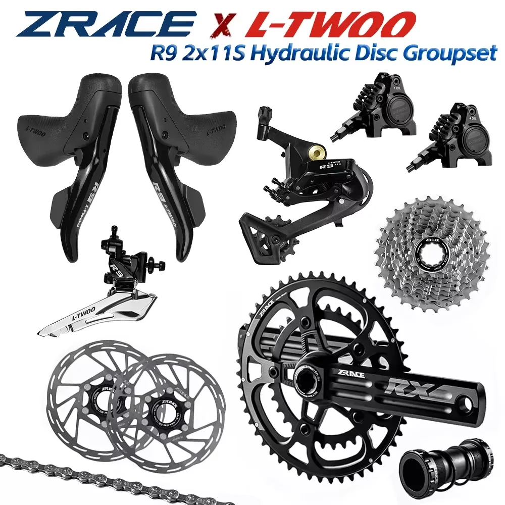 LTWOO R9 2x11s Hydraulic Disc + ZRACE Crank Cassette SUMC & DYC Chain, 22speed Road Groupset, for Road Bike / R7020 R8020
LTWOO R9 2x11s Hydraulic Disc + ZRACE Crank Cassette SUMC & DYC Chain, 22speed Road Groupset, for Road Bike / R7020 R8020