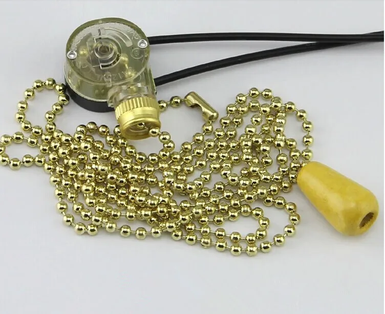 2 шт., 3A/10A, 250 В переменного тока, выдвижной переключатель на молнии с веревочным переключателем 5 см/1 м/потолочный светильник, настенный светильник, прикроватная лампа, выключатель цепи из бисера