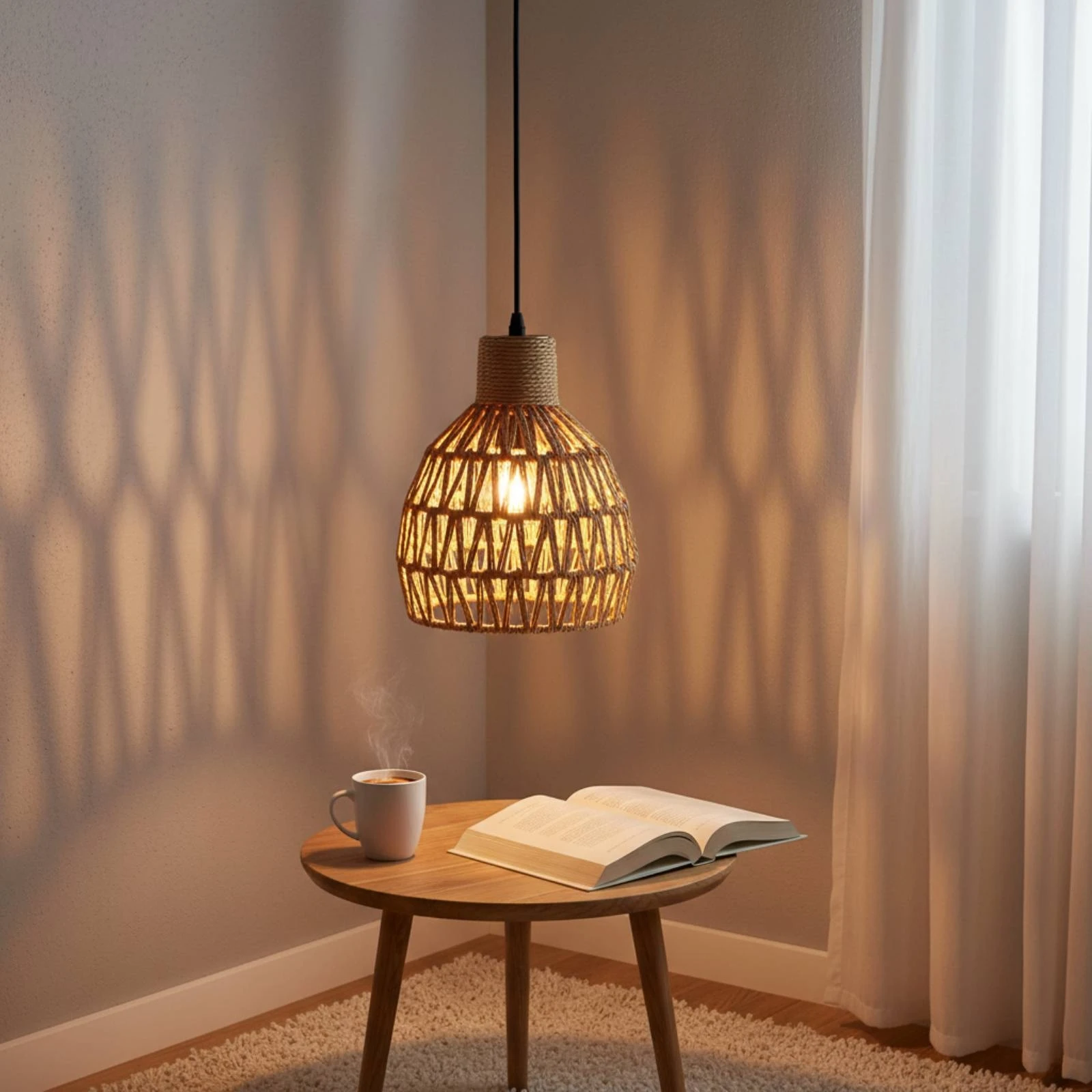 Woven Hanging Lampshade Crosshatch Weave Rope Lampshade Vintage Chandelier Cover Hollow Design Home Lighting Warm Radiance
Woven Hanging Lampshade Crosshatch Weave Rope Lampshade Vintage Chandelier Cover Hollow Design Home Lighting Warm Radiance