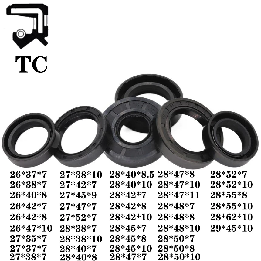 TC 26 27 28 29*35 37 38 40 42 45 47 48 50 52 55 62*7 8 8.5 9 10 11 Nitrile Rubber NBR Grooved Spring Gasket Skeleton Oil Seal
TC 26 27 28 29*35 37 38 40 42 45 47 48 50 52 55 62*7 8 8.5 9 10 11 Nitrile Rubber NBR Grooved Spring Gasket Skeleton Oil Seal