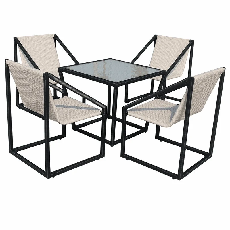 Outdoor rattan chair coffee table five-piece villa, balcony casual woven tables and chairs, courtyard fashionable
Outdoor rattan chair coffee table five-piece villa, balcony casual woven tables and chairs, courtyard fashionable