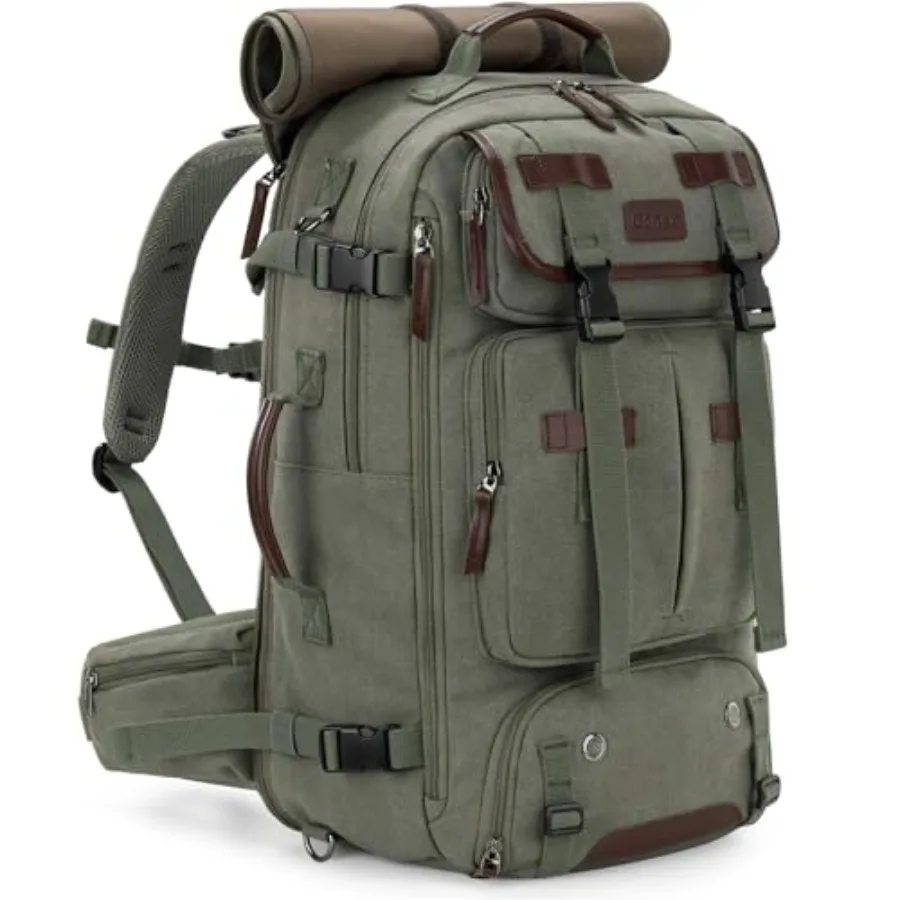Canvas Backpack, Vintage 3-in-1 Convertible Laptop Bag for Travel, Work and College, Large Carry-On Rucksack for Men and Women
Canvas Backpack, Vintage 3-in-1 Convertible Laptop Bag for Travel, Work and College, Large Carry-On Rucksack for Men and Women
