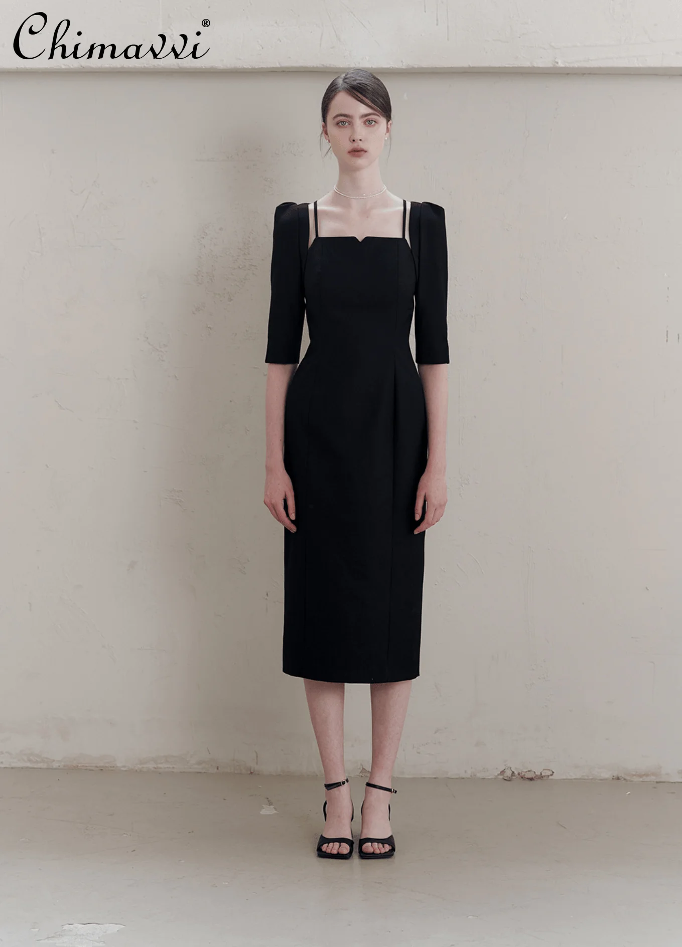 2024 Spring Summer New Korea Fashion Half Sleeve OL Slim-Fit Square Collar Dress High-End Elegant Mid-Length Women's Dresses
2024 Spring Summer New Korea Fashion Half Sleeve OL Slim-Fit Square Collar Dress High-End Elegant Mid-Length Women's Dresses