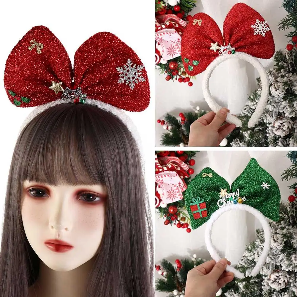 Gift Plush Bowknot Hair Hoop Shiny Non-slip Christmas Hairband Headwear Head Wrap Christmas Headband Ladies
Gift Plush Bowknot Hair Hoop Shiny Non-slip Christmas Hairband Headwear Head Wrap Christmas Headband Ladies