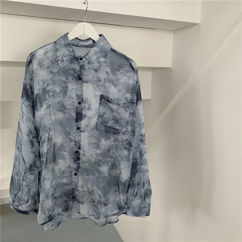 Vintage Women Shirt Women Fashion Tie Dye Print Harajuku Tops New Korean Loose Casual Clothes Sun-proof All-match Summer Holiday
Vintage Women Shirt Women Fashion Tie Dye Print Harajuku Tops New Korean Loose Casual Clothes Sun-proof All-match Summer Holiday