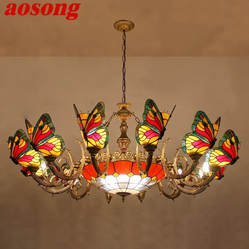 AOSONG Butterfly Chandelier Luxury Art Living Room Restaurant Bedroom Villa Hotel Cafe Bar KTV Club Color Glass Pendant Light
AOSONG Butterfly Chandelier Luxury Art Living Room Restaurant Bedroom Villa Hotel Cafe Bar KTV Club Color Glass Pendant Light