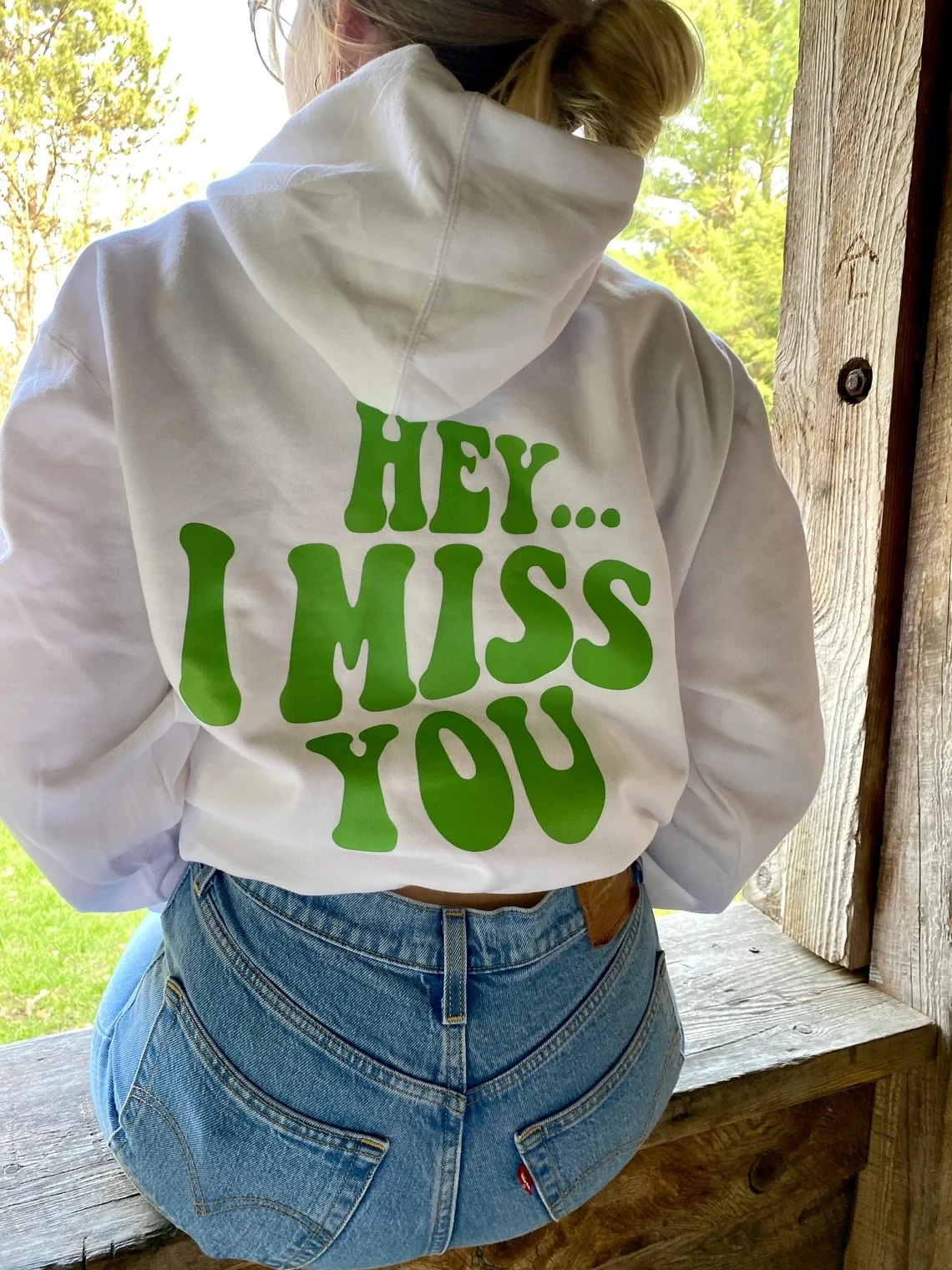 Hey I Miss You back print Hoodies Colorful letter Graphic Trendy Hoody Sweatshirt Women Casual cotton Tumblr Hoodie
Hey I Miss You back print Hoodies Colorful letter Graphic Trendy Hoody Sweatshirt Women Casual cotton Tumblr Hoodie