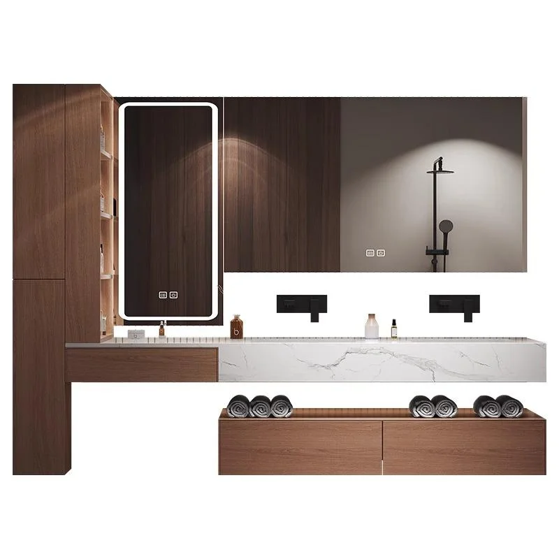 &c Hotel Style Solid Wood Vanity Table Hospital Apartment Bathroom Cabinet Integrated Granite Countertop Smart Mirror Seamless
&c Hotel Style Solid Wood Vanity Table Hospital Apartment Bathroom Cabinet Integrated Granite Countertop Smart Mirror Seamless