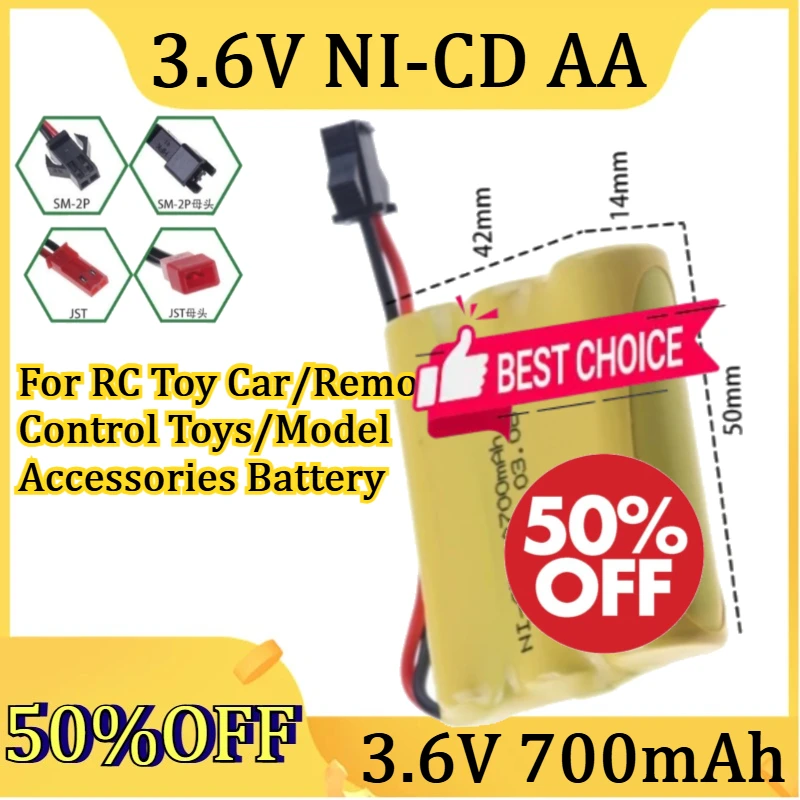 For RC Toy Car/Remote Control Toys/Model Accessories Battery New 3.6V 700mAh Ni-Cd Rechargeable Battery Pack
For RC Toy Car/Remote Control Toys/Model Accessories Battery New 3.6V 700mAh Ni-Cd Rechargeable Battery Pack