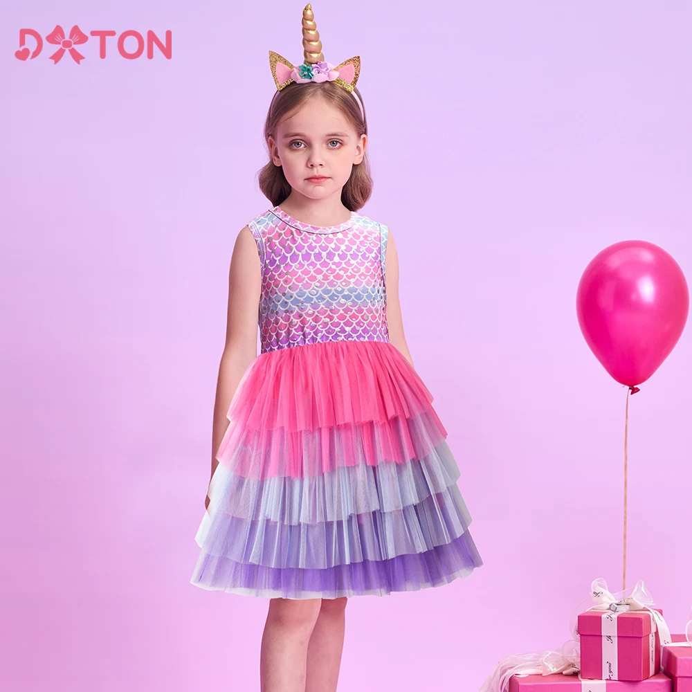 DXTON 2025 Mermaid Girls Dresses Sleeveless Princess Layered Dresses For Girls Gradient Mesh Summer Vacation Children Clothing
DXTON 2025 Mermaid Girls Dresses Sleeveless Princess Layered Dresses For Girls Gradient Mesh Summer Vacation Children Clothing