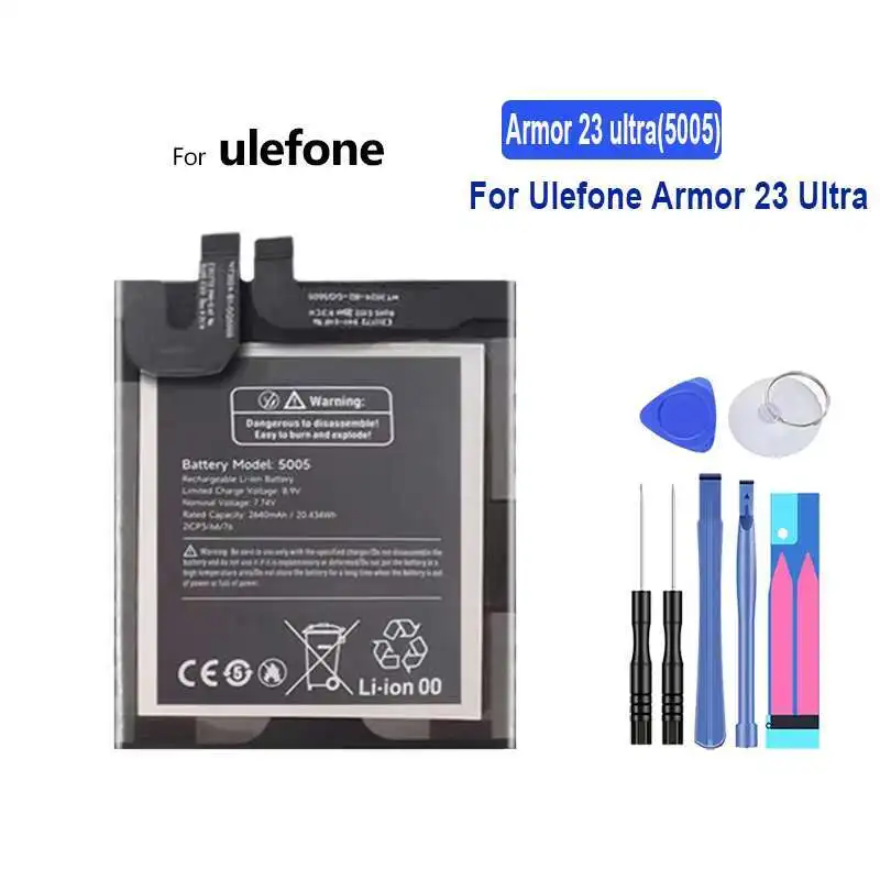 Аккумулятор мобильного телефона для Ulefone Armor 23 Ultra 5005, высокопроизводительная замена премиум-класса 2640 мАч
Аккумулятор мобильного телефона для Ulefone Armor 23 Ultra 5005, высокопроизводительная замена премиум-класса 2640 мАч