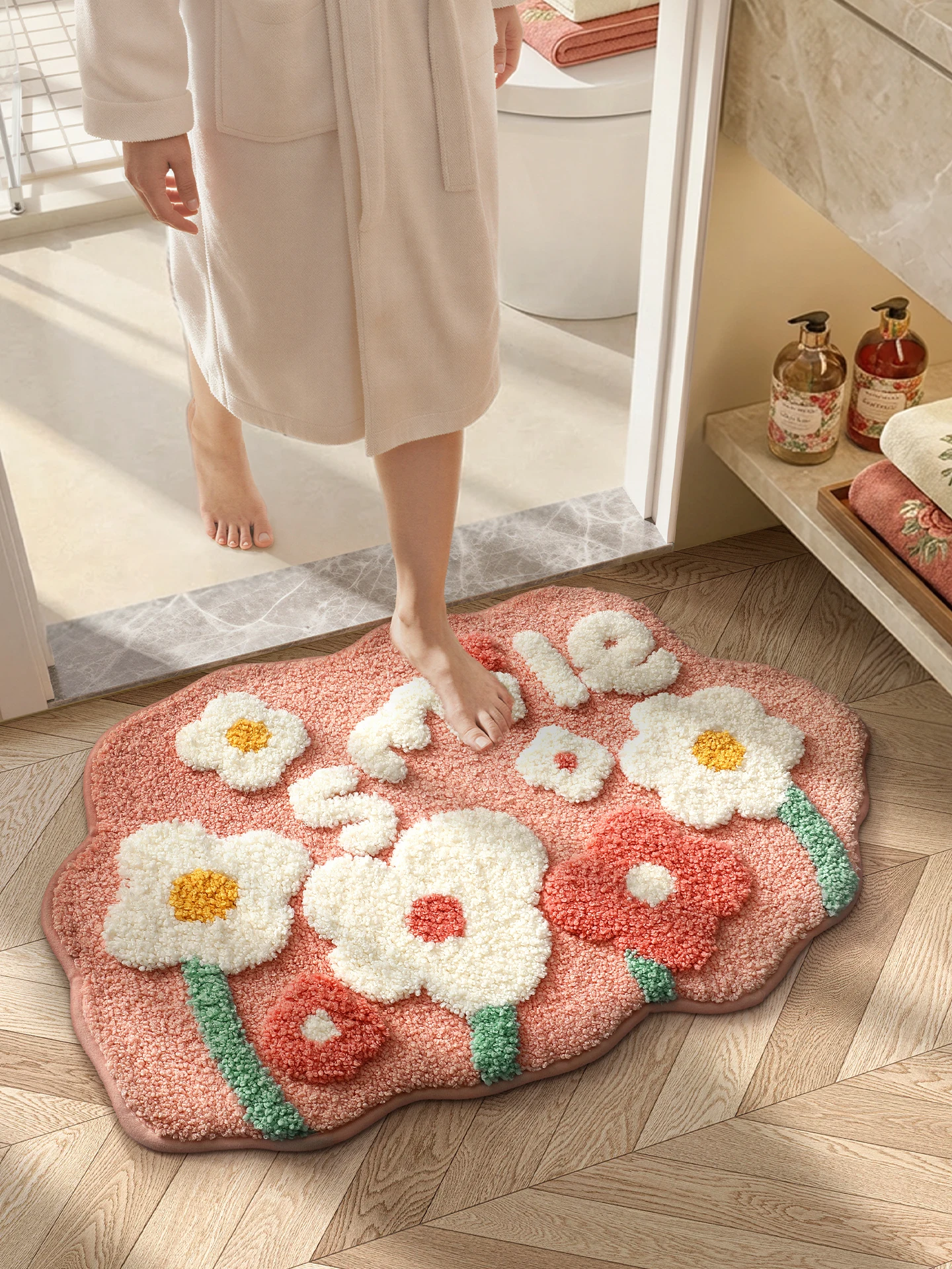 Thiened Anti-Slip Batoom Mat Home Use Flower Pattern Toilet Entrance Bath Room Carpet Water Absorbent Toilet Mat
Thiened Anti-Slip Batoom Mat Home Use Flower Pattern Toilet Entrance Bath Room Carpet Water Absorbent Toilet Mat