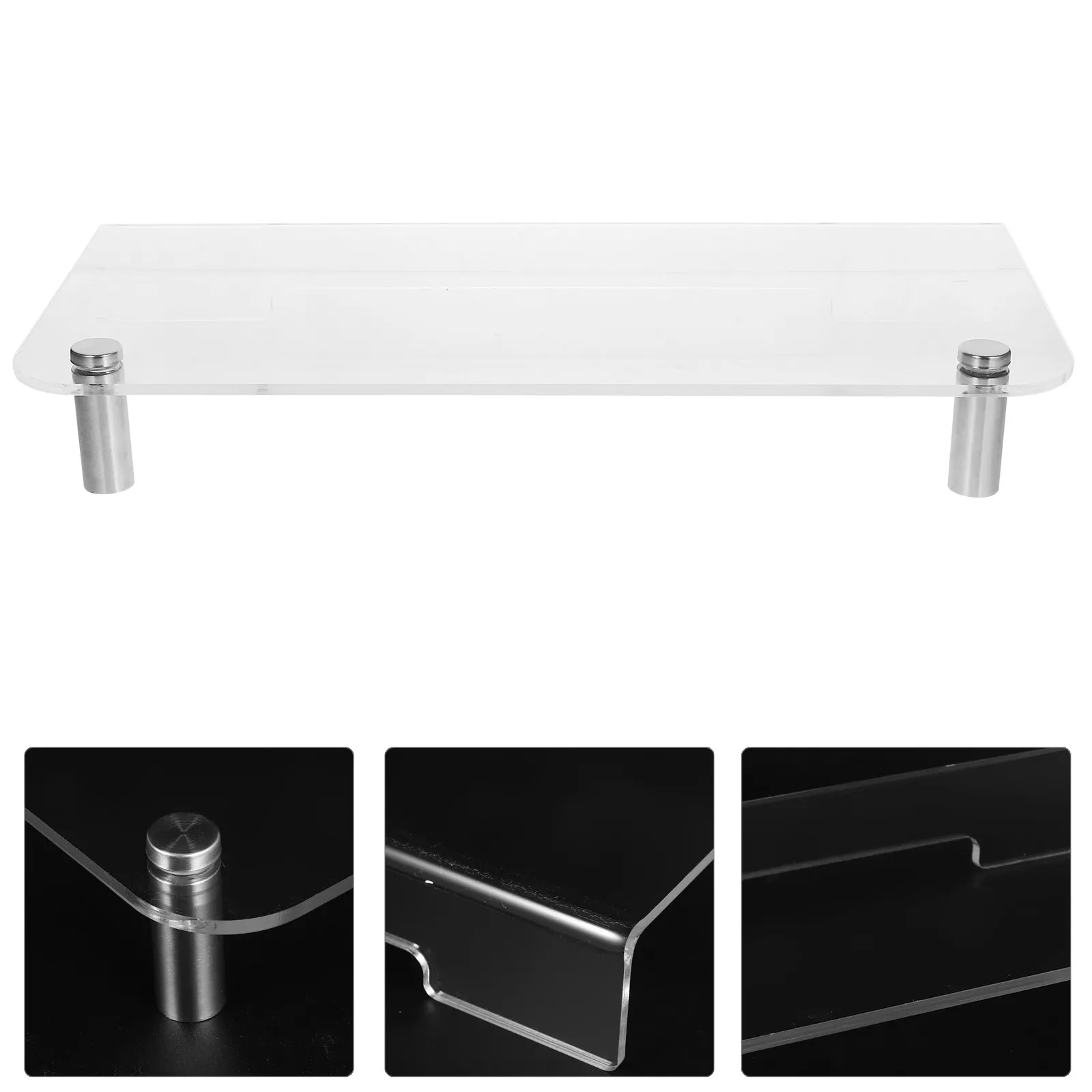 Monitor Riser Desktop Laptop Stand For Desk Organizer Computer Monitor Riser Acrylic Storage Shelf Adjustable Height