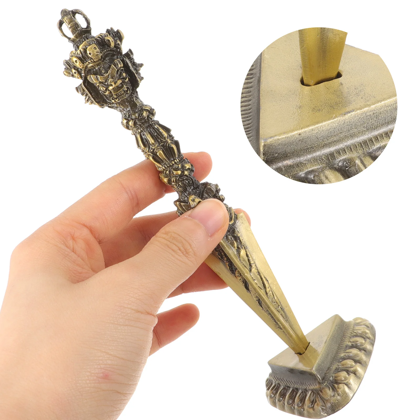 Vajra Pestle Ornament Alloy Metal Decor for Home Temple Office Yoga Room Buddhist Vajra Dorje Tibetan Decor Night Table
Vajra Pestle Ornament Alloy Metal Decor for Home Temple Office Yoga Room Buddhist Vajra Dorje Tibetan Decor Night Table