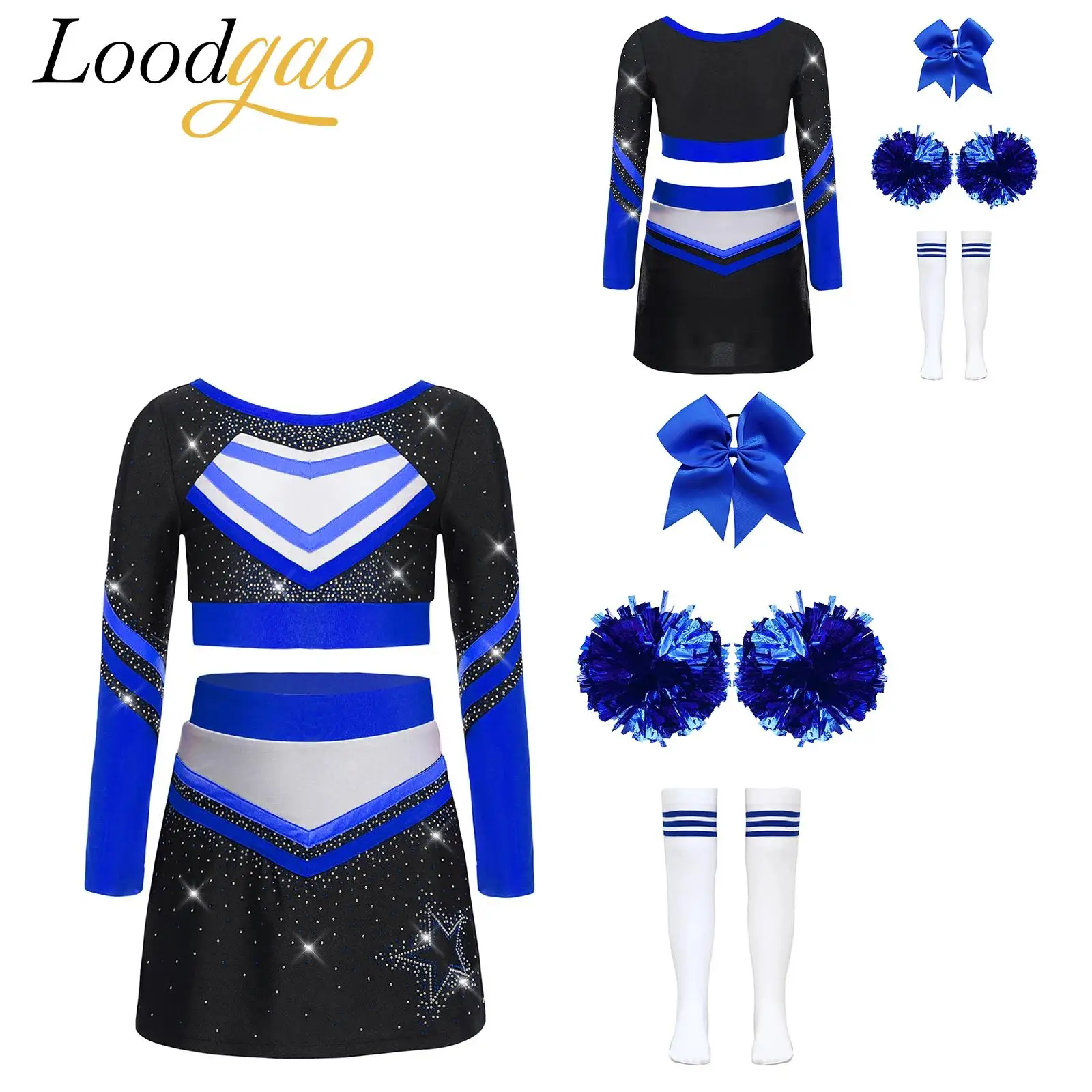 Metallic Girls Cheering Team Dress Cosplay Cheerleader Costume Cheer Dance Dress Halloween Festival Costume Cheerleading Uniform
Metallic Girls Cheering Team Dress Cosplay Cheerleader Costume Cheer Dance Dress Halloween Festival Costume Cheerleading Uniform