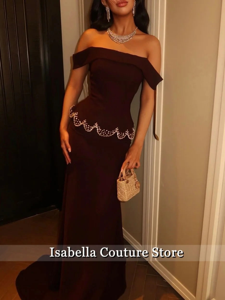 New Elegant Dubai Elegant Mermaid Court Train Prom Dress Peplum Shiny Beading Off The Shoulder Backless Party Dress 2025
New Elegant Dubai Elegant Mermaid Court Train Prom Dress Peplum Shiny Beading Off The Shoulder Backless Party Dress 2025