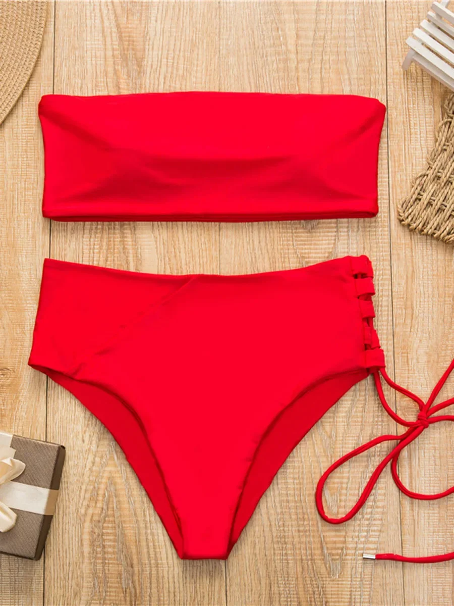 Новый принт бандо с высокой талией бикини 2025 женский купальник женский купальник из двух частей комплект бикини на шнуровке купальный костюм для плавания
Новый принт бандо с высокой талией бикини 2025 женский купальник женский купальник из двух частей комплект бикини на шнуровке купальный костюм для плавания