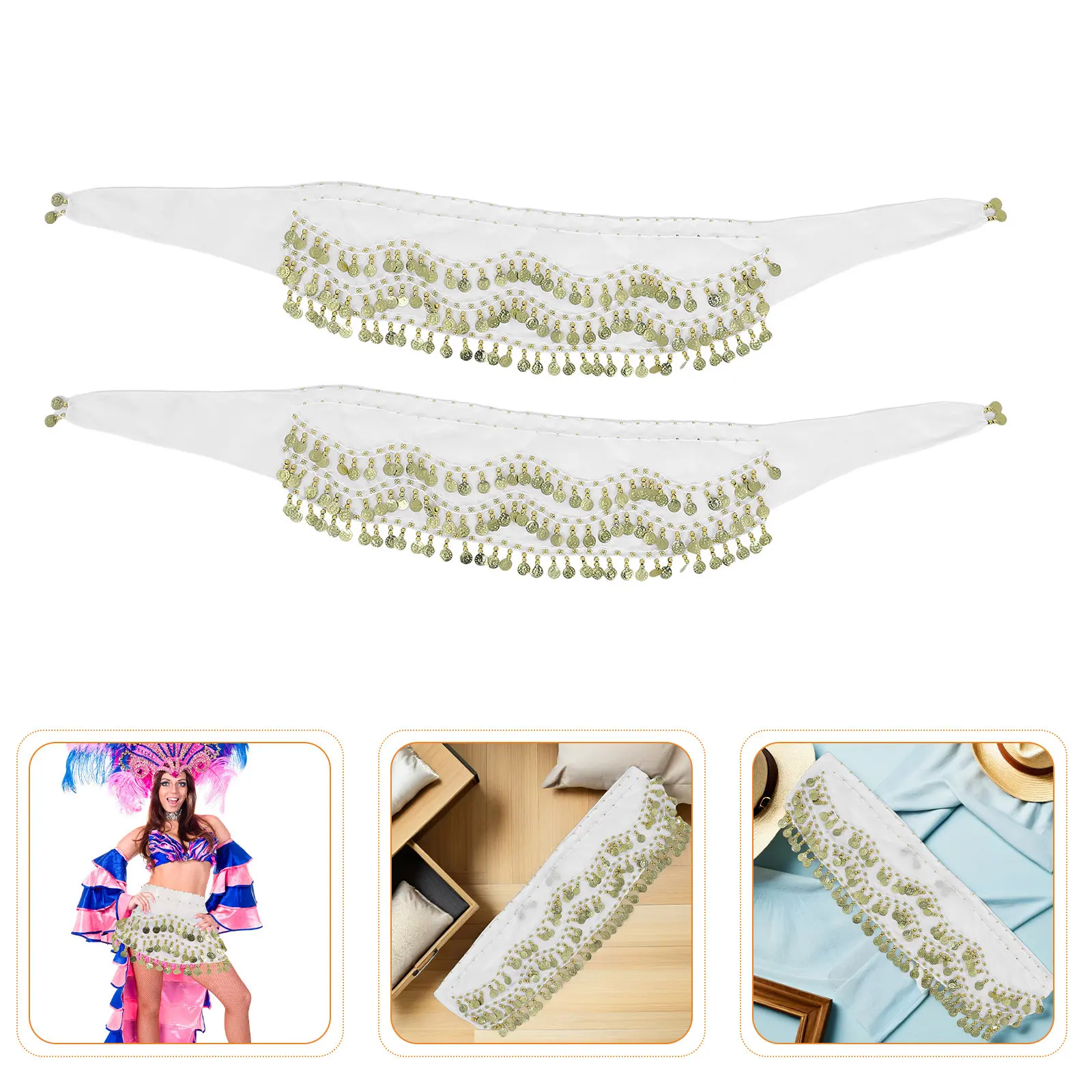 2Pcs Belly Dance Hip Scarf Coin Belt Lightweight Waist Wrap for Festival Party Performance Belly Dancing Accessories Dance
2Pcs Belly Dance Hip Scarf Coin Belt Lightweight Waist Wrap for Festival Party Performance Belly Dancing Accessories Dance