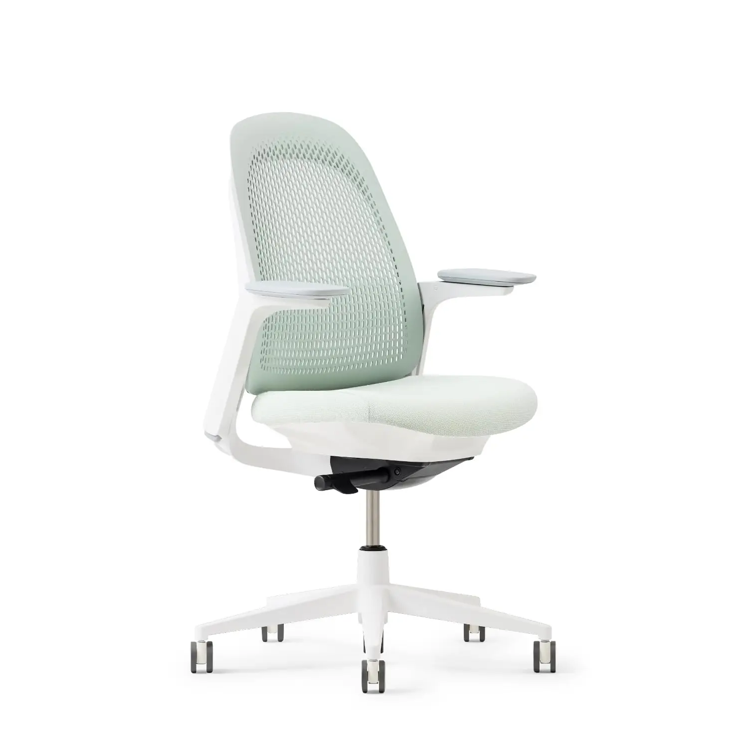 Breck Office Chair - Ergonomic Desk Seat with Height-Adjustable Lumbar Support, White Trim, Duo-Tone Hard Casters, and 4D-Arms (
Breck Office Chair - Ergonomic Desk Seat with Height-Adjustable Lumbar Support, White Trim, Duo-Tone Hard Casters, and 4D-Arms (