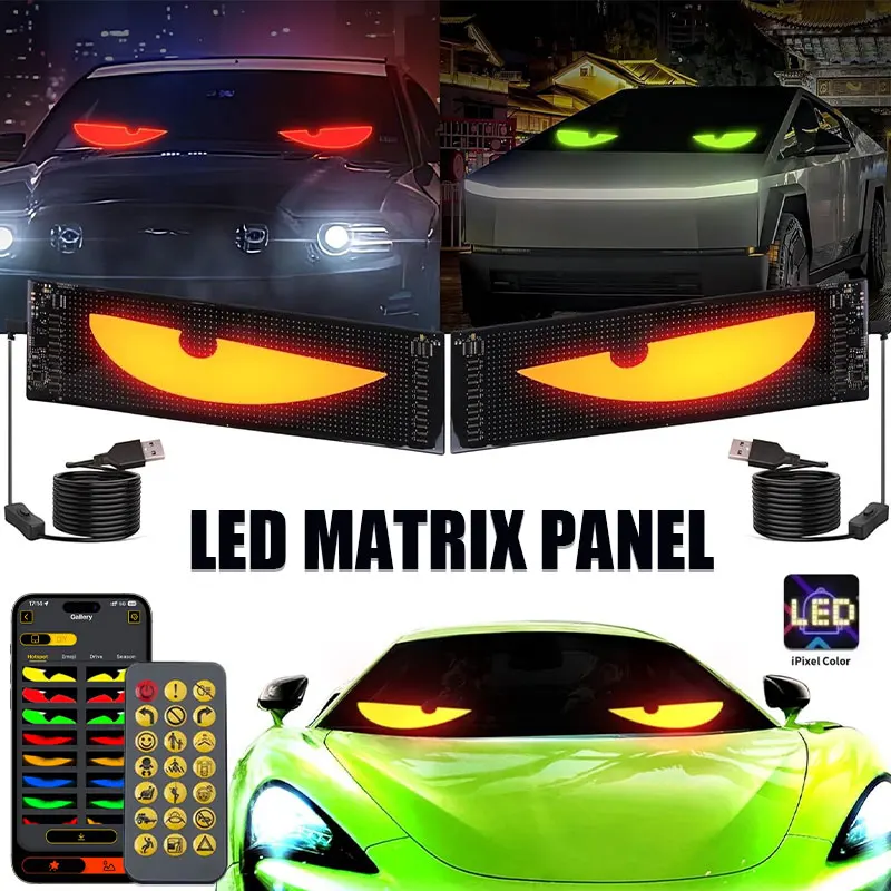 Scrolling Advertising LED Sign Panel Bluetooth App Control Logo Light Customize Text Pattern Animation Programmable Car Display
Scrolling Advertising LED Sign Panel Bluetooth App Control Logo Light Customize Text Pattern Animation Programmable Car Display