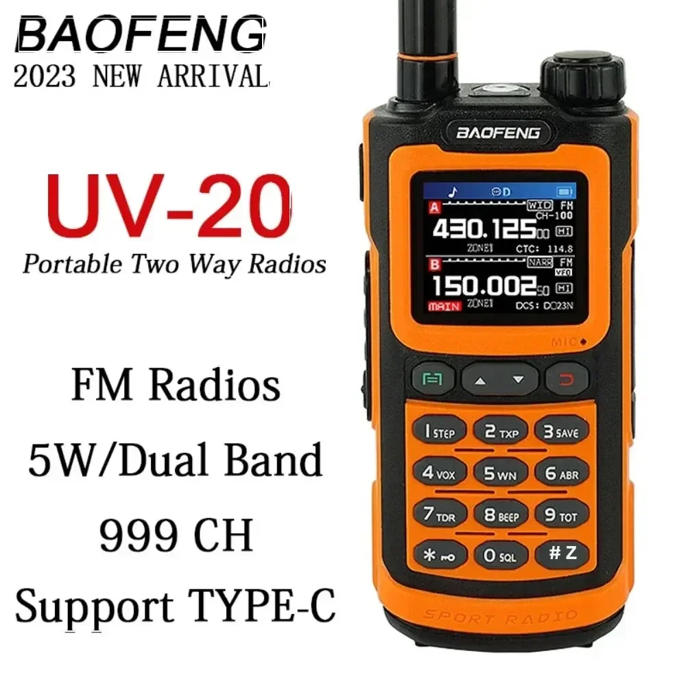 BAOFENG UV-20M Walkie Talkie BF-UV20 Оригинальная двусторонняя радиосвязь 5 Вт, двухдиапазонная с литий-ионной батареей большой емкости, поддержка зарядки TypeC
BAOFENG UV-20M Walkie Talkie BF-UV20 Оригинальная двусторонняя радиосвязь 5 Вт, двухдиапазонная с литий-ионной батареей большой емкости, поддержка зарядки TypeC