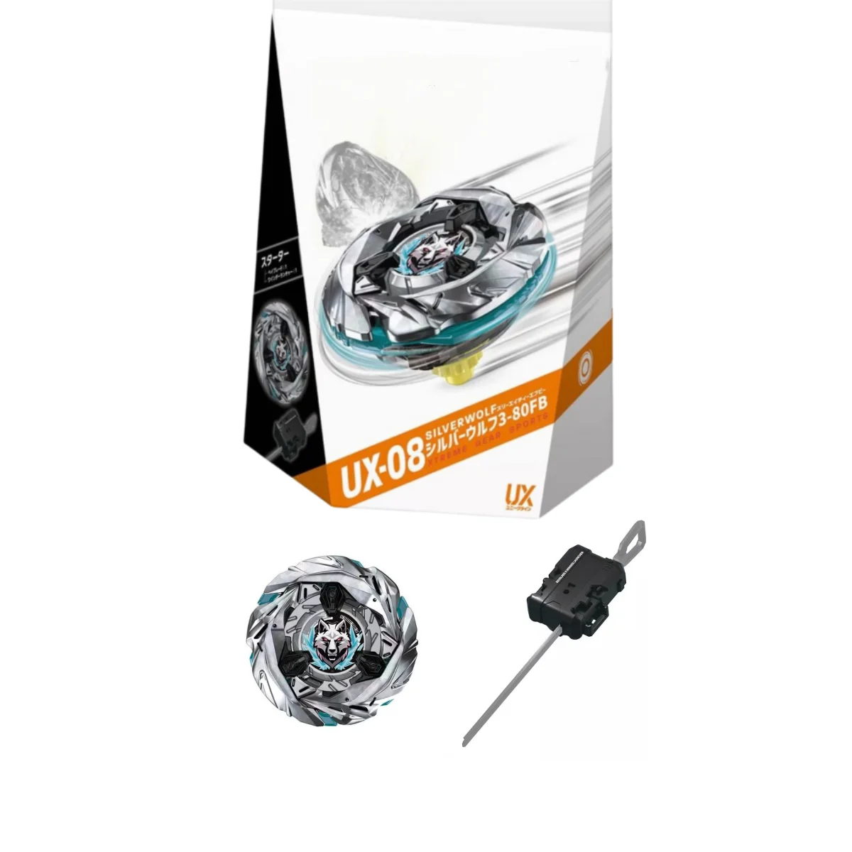 TOUPIE BEYS UX-08 Silver Wolf 3-80FB Battle X Новый с оригинальной упаковочной набором
TOUPIE BEYS UX-08 Silver Wolf 3-80FB Battle X Новый с оригинальной упаковочной набором