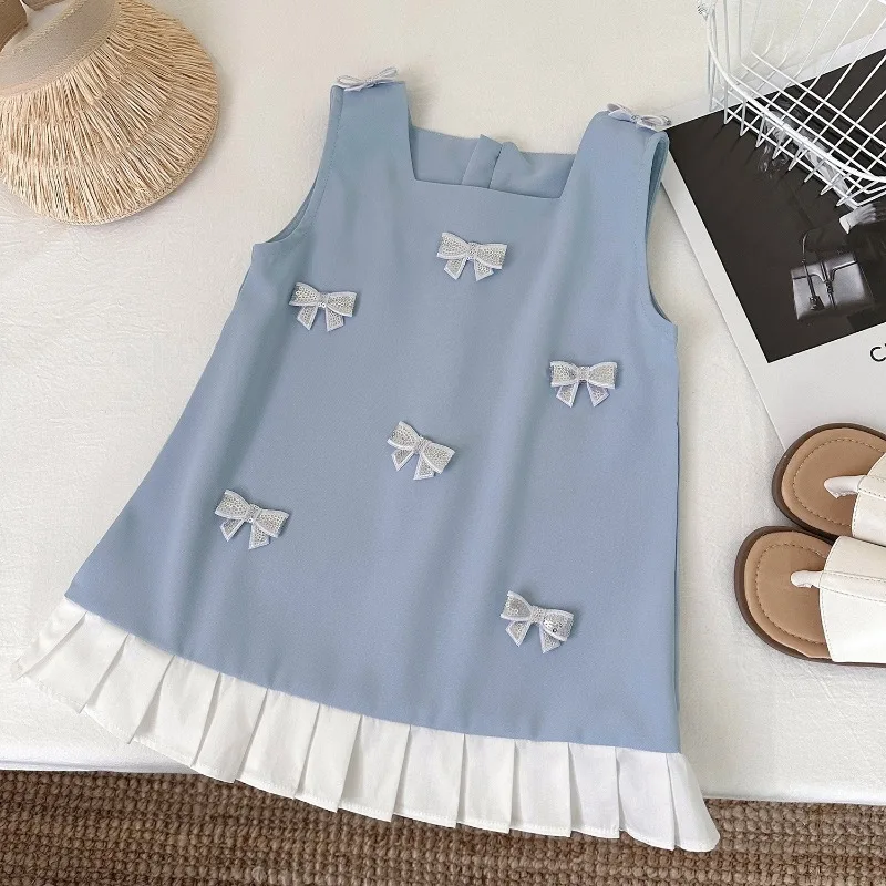 Cute Girls Summer Vest Dress 2025 New Fashion Bownot Children's Square Collar Sleeveless Dress Kids Casual Princess Outfit
Cute Girls Summer Vest Dress 2025 New Fashion Bownot Children's Square Collar Sleeveless Dress Kids Casual Princess Outfit