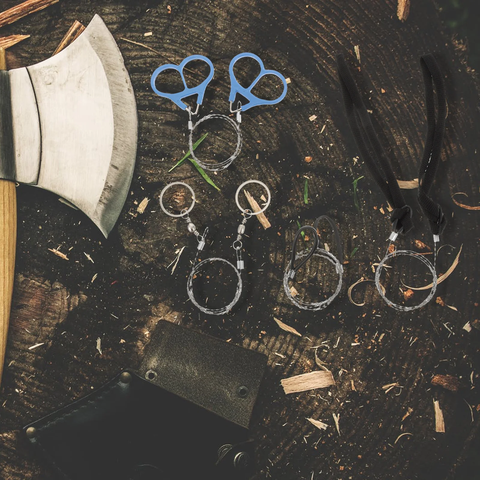 4pcs Portable Rope Saw Stainless Steel Wire Outdoor Survival Tools Emergency Gear Compact Lightweight Chainsaw for Camping
4pcs Portable Rope Saw Stainless Steel Wire Outdoor Survival Tools Emergency Gear Compact Lightweight Chainsaw for Camping