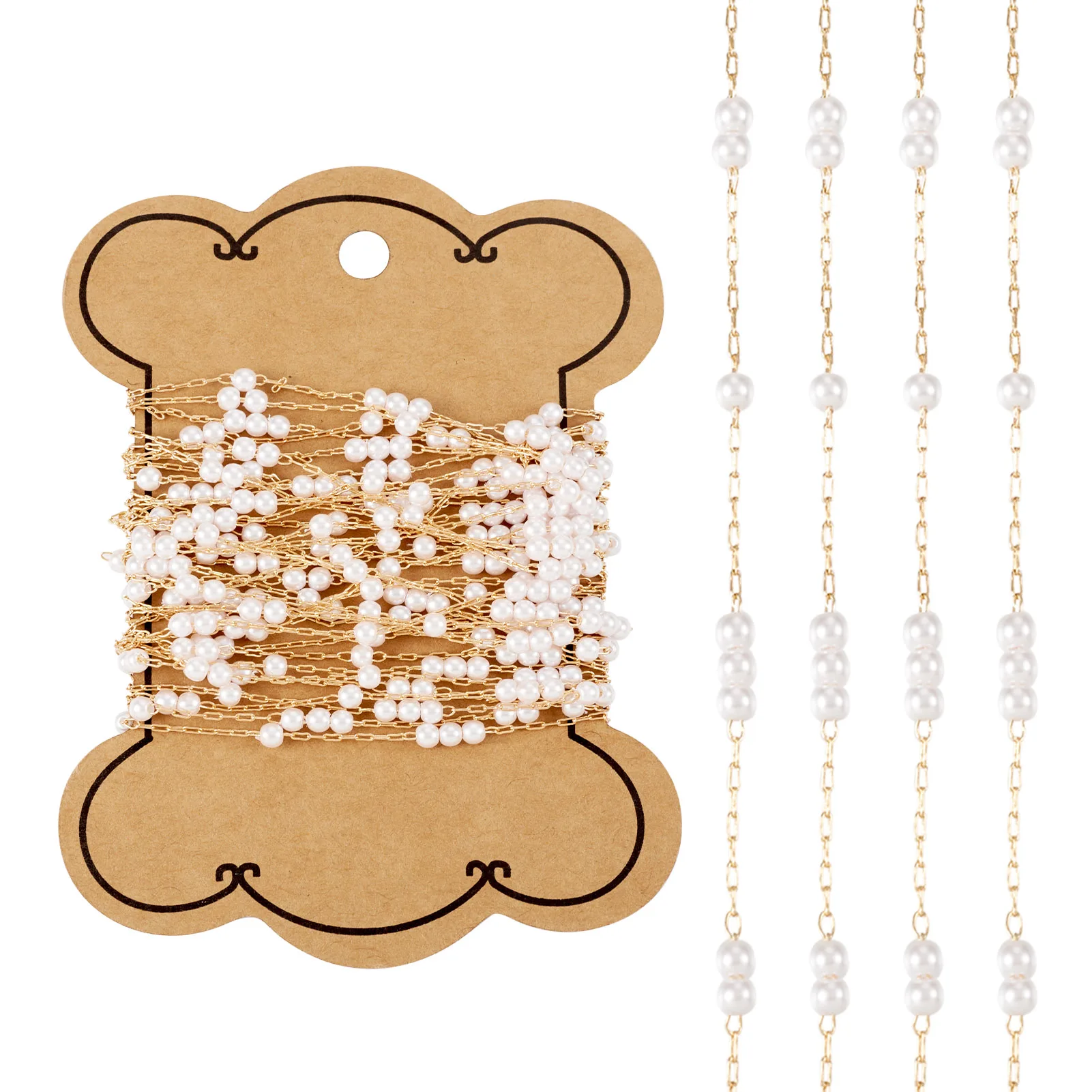 About 5m/Roll Imitation Pearl Beaded Brass Cable Chains for Women Necklace Bracelet Jewelry Making Wedding Party Decorations
About 5m/Roll Imitation Pearl Beaded Brass Cable Chains for Women Necklace Bracelet Jewelry Making Wedding Party Decorations