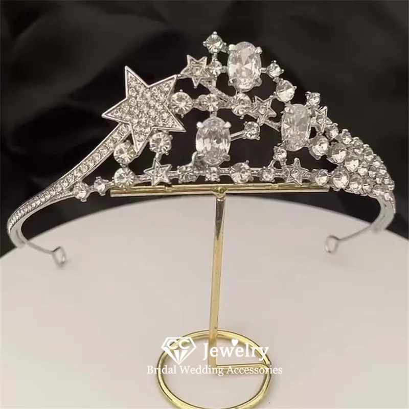 CC Trendy Crowns Wedding Hair Accessories Women Headpiece Bridal Headbands Engagement Headdress Star Tiaras Coronets Gifts HS207
CC Trendy Crowns Wedding Hair Accessories Women Headpiece Bridal Headbands Engagement Headdress Star Tiaras Coronets Gifts HS207