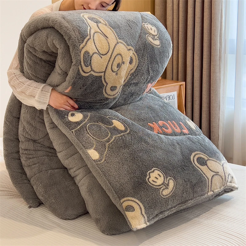 Cartoon Bear Super Thick Winter Blanket for Bed Soft Fluffy Warm Sherpa Fleece Comforter Double-sided Plush Weighted Blanket
Cartoon Bear Super Thick Winter Blanket for Bed Soft Fluffy Warm Sherpa Fleece Comforter Double-sided Plush Weighted Blanket