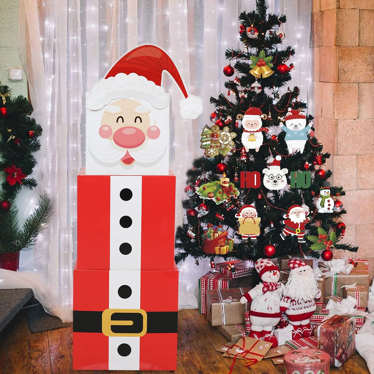 Christmas Decorations Santa Gift Box Set Christmas Gift Boxes Xmas Stackable Gift Storage Boxes Decorations for Christmas Party
Christmas Decorations Santa Gift Box Set Christmas Gift Boxes Xmas Stackable Gift Storage Boxes Decorations for Christmas Party