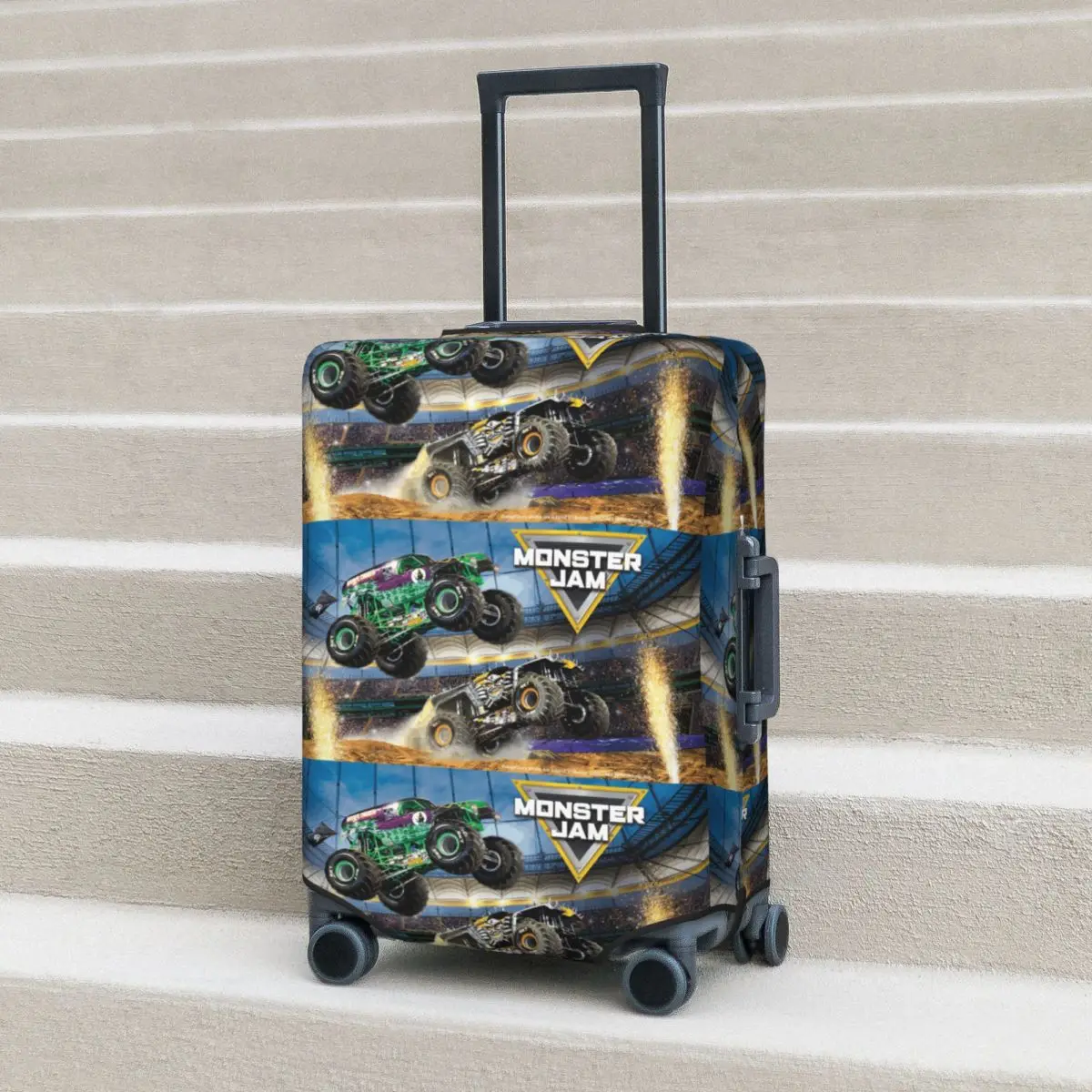 Classic Monster Jam Pattern Suitcase Cover Protection Elastic Trip Luggage Protector Covers for 18-32 Inch
Classic Monster Jam Pattern Suitcase Cover Protection Elastic Trip Luggage Protector Covers for 18-32 Inch