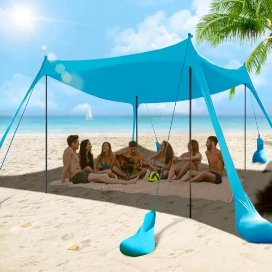 Beach Tent Sun Shelter 10x10FT Beach Shade Canopy with 8 Sandbags UPF 50+ Protection Beach Shade Canopy Outdoor Tent for Beach
Beach Tent Sun Shelter 10x10FT Beach Shade Canopy with 8 Sandbags UPF 50+ Protection Beach Shade Canopy Outdoor Tent for Beach