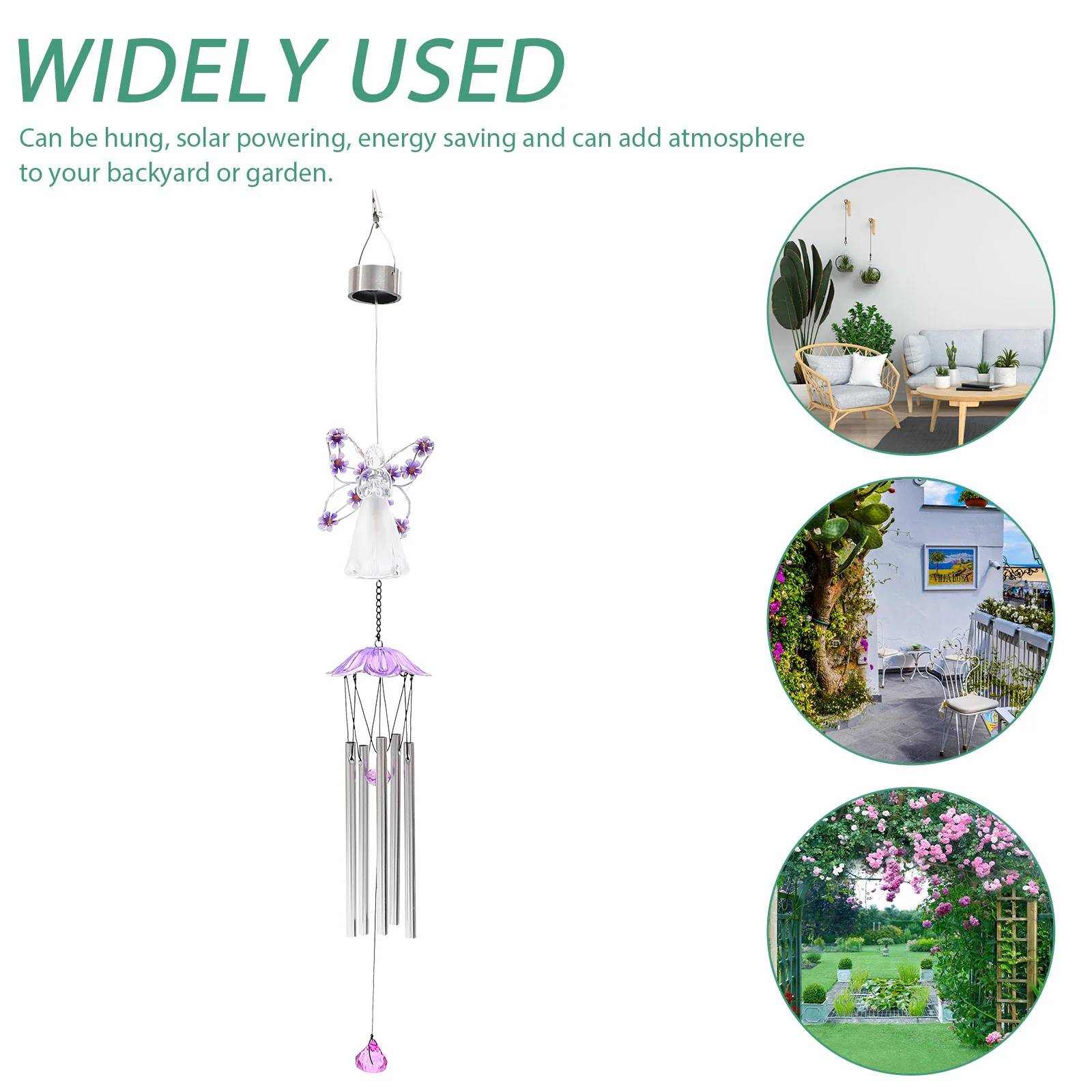 Solar Wind Chime Outdoor Durable Iron Plastic Angel Pendant Garden Hanging Solar Powered Decorative Wind Chimes Light
Solar Wind Chime Outdoor Durable Iron Plastic Angel Pendant Garden Hanging Solar Powered Decorative Wind Chimes Light