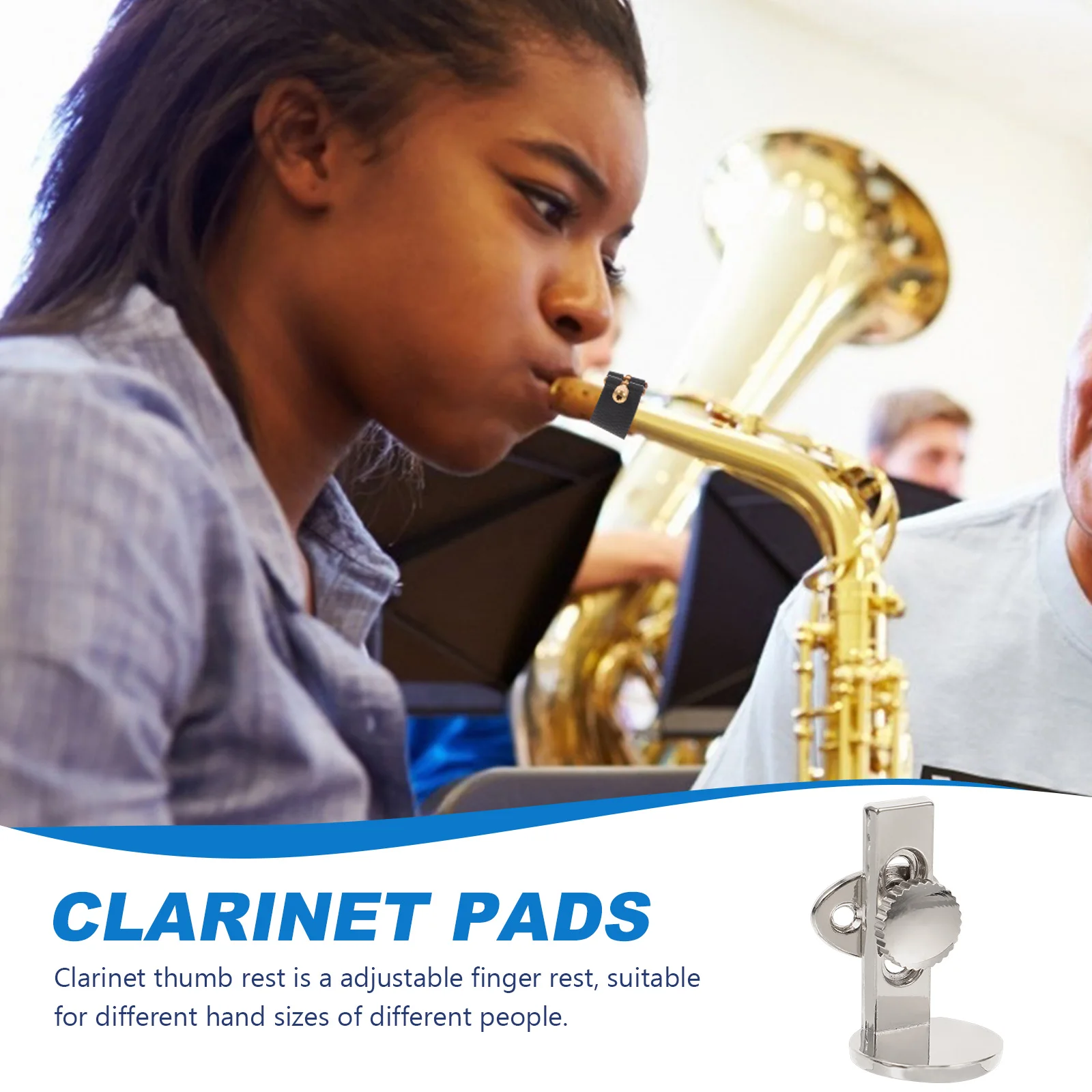 Clarinet Thumb Rest Adjustable Finger Support Strap Hole Zinc Alloy Musical Instrument Accessories for Beginners
Clarinet Thumb Rest Adjustable Finger Support Strap Hole Zinc Alloy Musical Instrument Accessories for Beginners