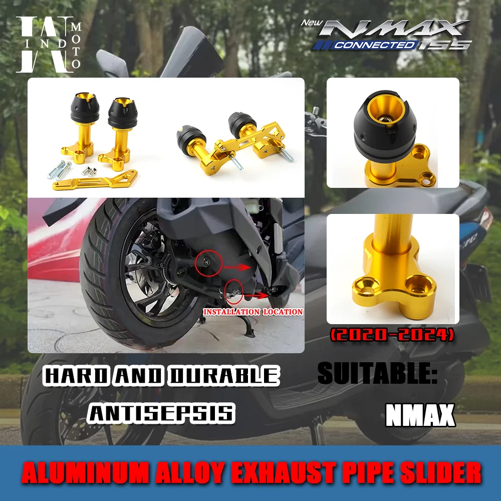 Exhaust slider For YAMAHA NMAX(2020-2024) Aluminum alloy exhaust slider Anti Crash Protector fit NMAX
Exhaust slider For YAMAHA NMAX(2020-2024) Aluminum alloy exhaust slider Anti Crash Protector fit NMAX